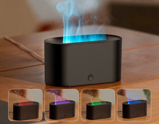 Blue Green Red Purple Colorful Flame Humidifier Diffuser – Night Light Aroma Humidifier Decor