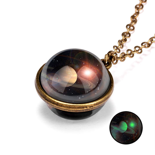 Space design necklace galaxy - accessories