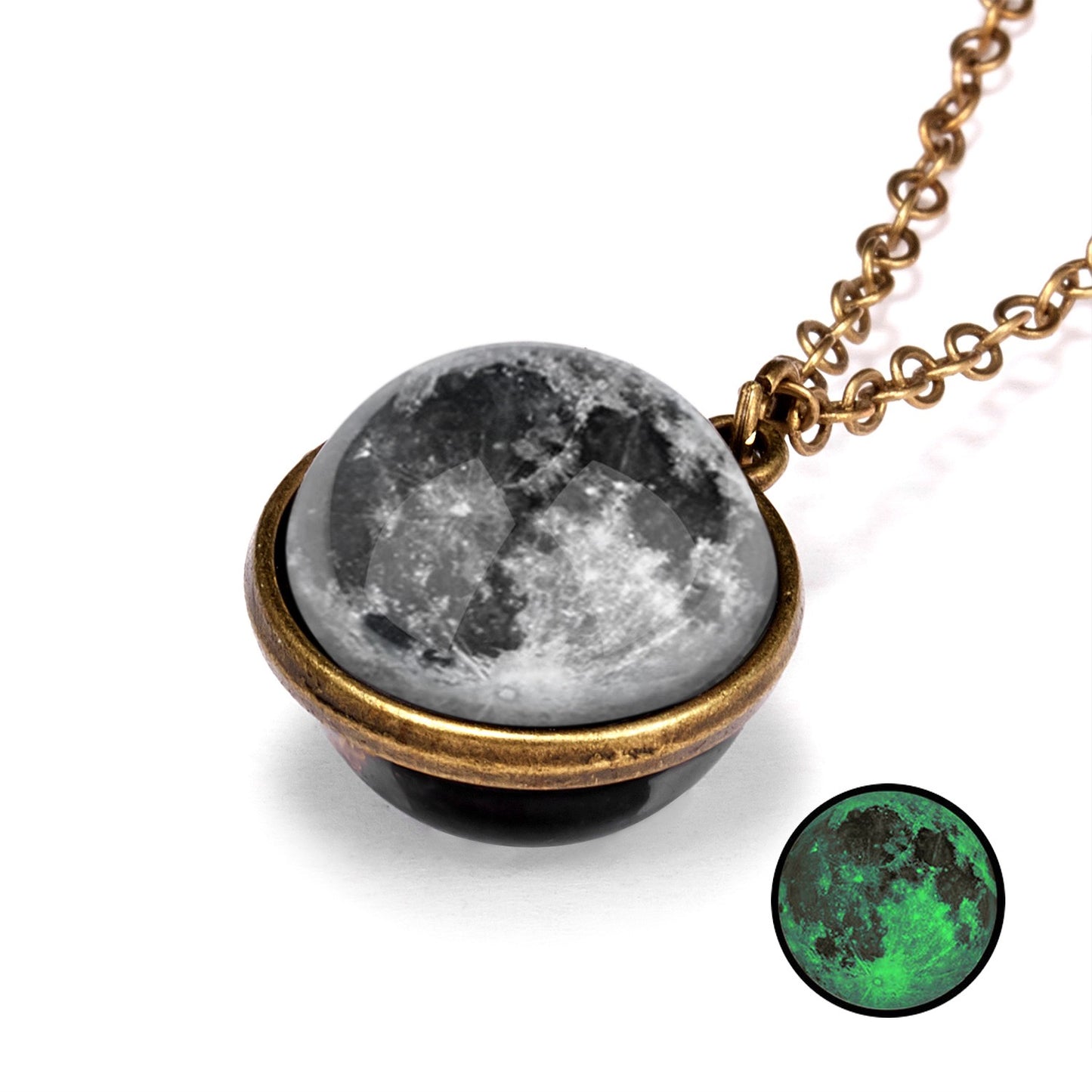 Universe black and white design necklace - accessories